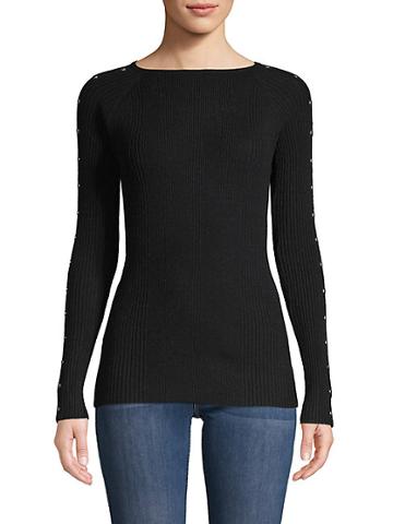 Love Token Jen Studded-sleeve Sweater