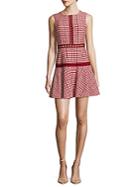 Prose & Poetry Square-check Cutout Dress