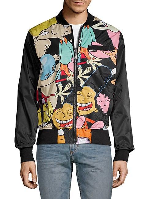 Members Only Graphic Reversible Bomber Jacket