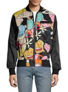 Members Only Graphic Reversible Bomber Jacket