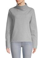 Pure Navy Cotton-blend Turtleneck Sweatshirt