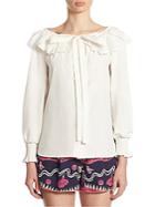 Marc Jacobs Ruffle Button Front Blouse