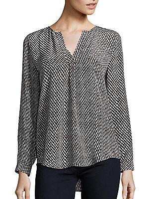 Joie Geometric Printed Silk Top