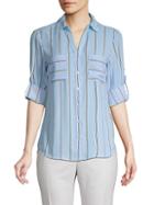 Philosophy Striped Button-front Shirt