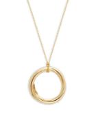 Roberto Coin Classic Circle 18k Yellow Gold Pendant Necklace