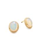 Saks Fifth Avenue Blue Opal & 14k Yellow Gold Stud Earrings