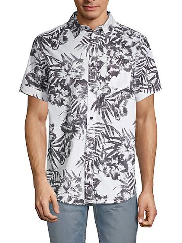 Buffalo David Bitton Floral-print Short-sleeve Shirt
