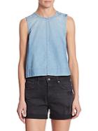 Ag Adriano Goldschmied Lynn Chambray Shell Top