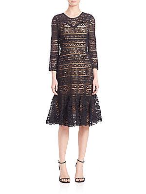 Rebecca Taylor Stained Glass Lace Dress