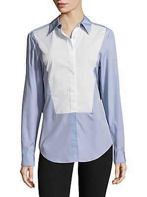 Peserico Colorblock Tie-back Shirt