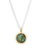 Gurhan Turquoise And Sterling Silver Round Pendant Necklace