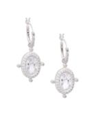 Freida Rothman Sterling Silver & Crystal Mirror Mirror Drop Earrings