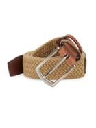 Saks Fifth Avenue Leather & Textile Belt