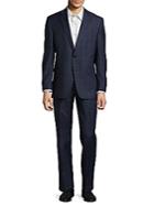 Calvin Klein Wool Grid-plaid Suit Set