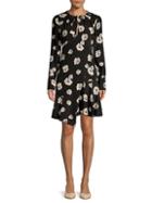Derek Lam 10 Crosby Floral Asymmetric Silk Shift Dress
