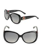 Gucci 56mm Polarized Butterfly Sunglasses