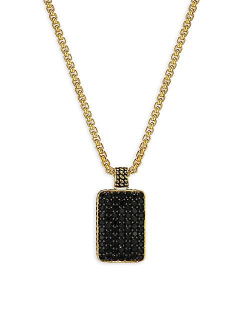 Effy 18k Goldplated Sterling Silver & Black Spinel Pendant Necklace