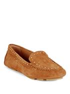Calvin Klein Lolly Studded Suede Loafers