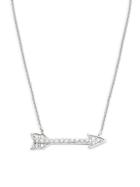 Kc Designs 14k White Gold Diamond Arrow Pendant Necklace