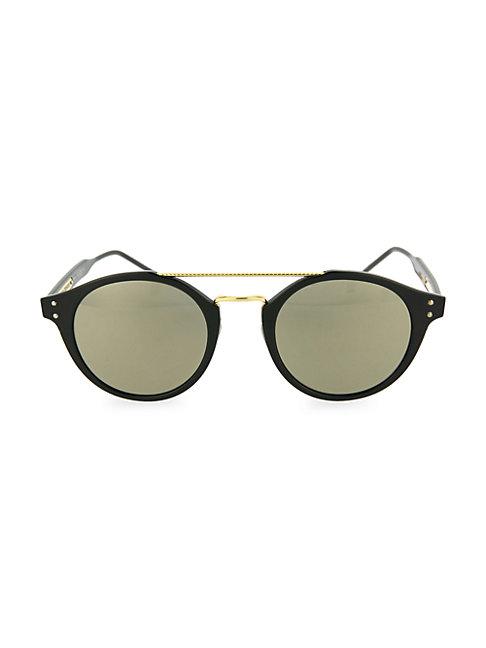 Bottega Veneta 50mm Round Novelty Sunglasses