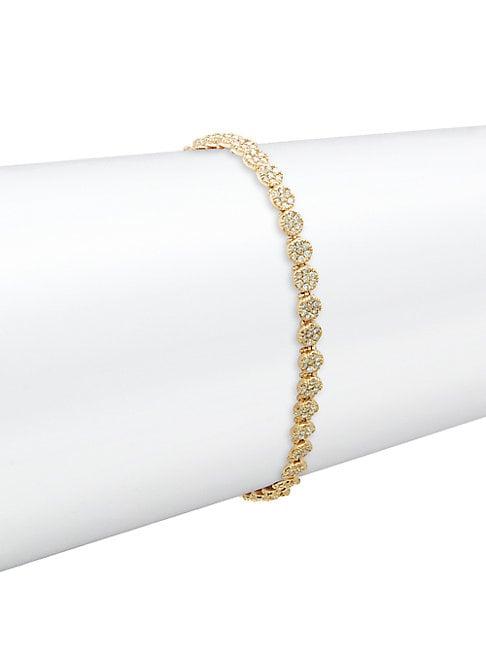 Effy 14k Yellow Gold & White Diamond Bracelet