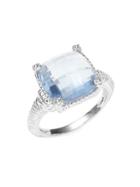 Judith Ripka Blue Quartz & Sterling Silver Ring