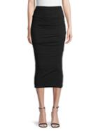 James Perse Ruched Stretch Cotton Skirt