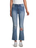 Driftwood Roxy X Mischief Embroidery Kick Flare Jeans