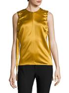 Helmut Lang Ruched Silk Top