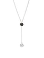 Charles Krypell Sterling Silver & Black Sapphire Y Necklace