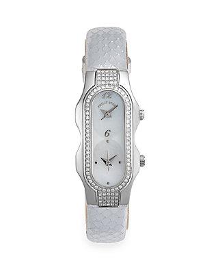 Philip Stein Diamond & Mother-of-pearl Stainless Steel Watch