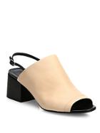 3.1 Phillip Lim Cube Leather Block-heel Slingback Mules