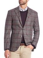 Corneliani Leader Windowpane Wool-cashmere Sportcoat
