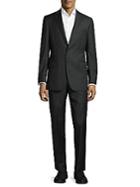 Saks Fifth Avenue Regular Fit Textured Wool Suit