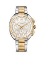 Momento Fendi Two-tone Stainless Steel Chronograph Watch