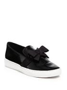 Michael Kors Collection Val Bow Patent Leather Skate Sneakers