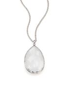 Ippolita Rock Candy Clear Quartz & Sterling Silver Elongated Drop Pendant Necklace