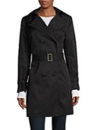 Cole Haan Double Breasted Hood Trench Coat