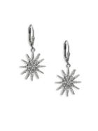 Adornia Fine Jewelry Sterling Silver Diamond Starburst Drop Earrings