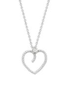 Roberto Coin 18k White Gold & Diamond Heart Pendant Necklace