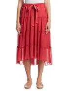 See By Chlo Crepe Tiered Maxi Skirt