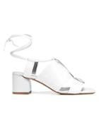 Vince Dunaway Cutout Leather Ankle Tie Slingback Sandals