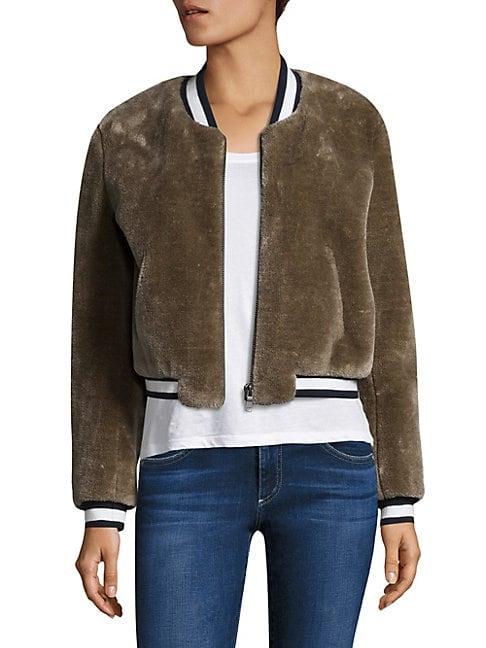 Joie Arleigh Faux Shearling Bomber Jacket