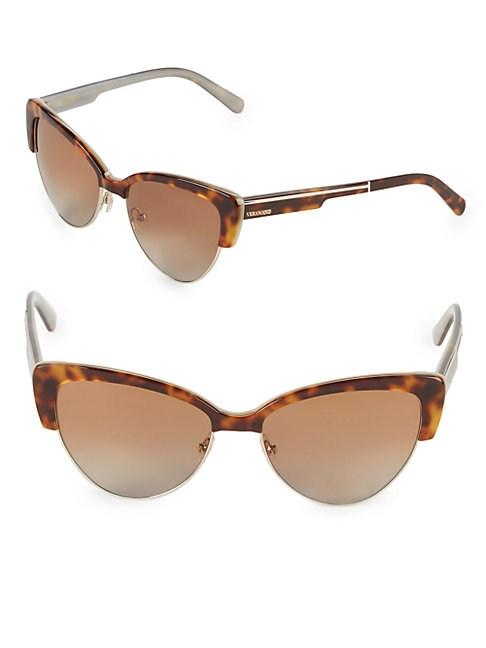 Vera Wang 57mm Clubmaster Sunglasses