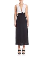 Thakoon Banded Two-tone Lace Dress