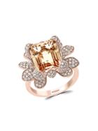 Effy 14k Rose Gold & Morganite & Diamond Ring