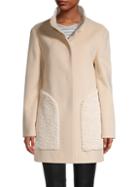 Cinzia Rocca Icons Faux Fur Wool-blend Coat