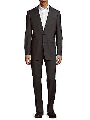 Calvin Klein Herringbone Wool Suit