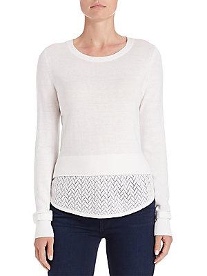 French Connection Knit Contrast Sweater