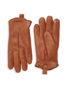 Saks Fifth Avenue Rugged Leather Tech Gloves